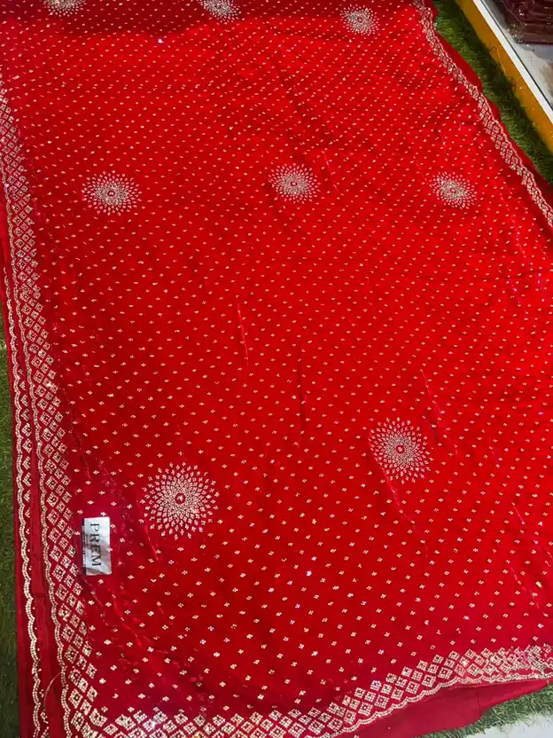 Premium quality Chiffon Party Wear Saree With Blouse piece