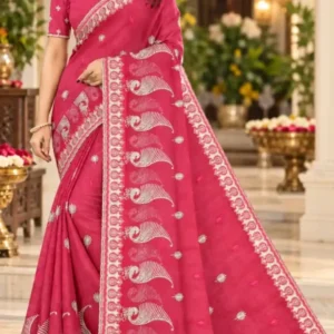 Premium quality Party Wear Saree With Blouse piece