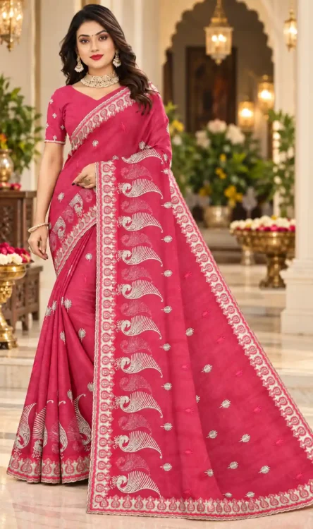 Premium quality Party Wear Saree With Blouse piece