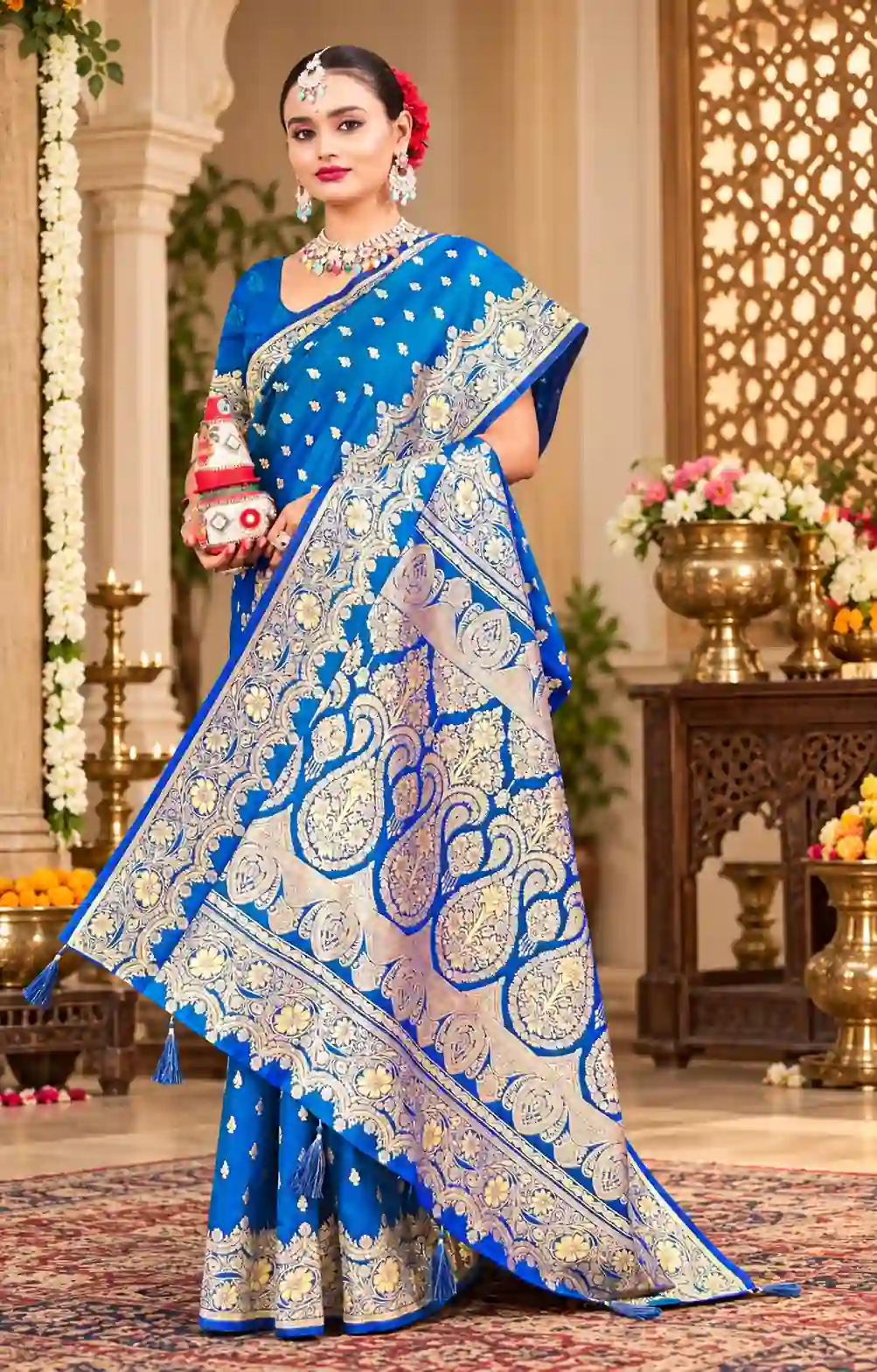 Soft quality Mashru Silk Saree with Blouse Piece