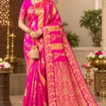Premium quality Mashru Tissue Silk Saree in Open border with Blouse Piece.