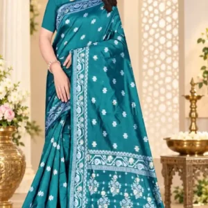 Soft quality Bandhej Silk Saree With Blouse piece