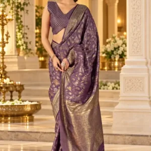 Premium quality Mashru Rangkaat Silk Saree With Blouse Piece.